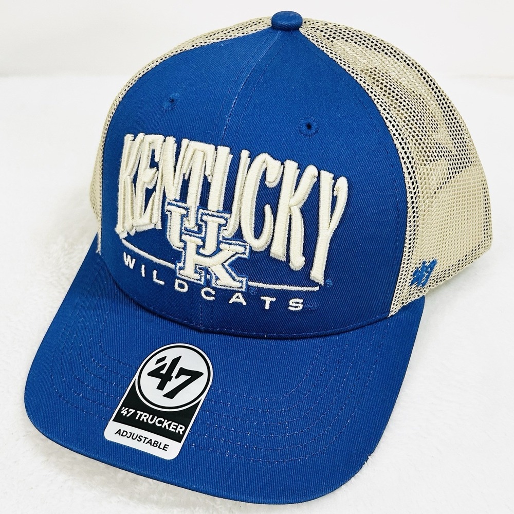 Kentucky Wildcats '47 Brand Arid Trucker Hat Cap Snapback Adjustable Blue NCAA